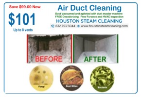 only 101 dollars air duct coupon