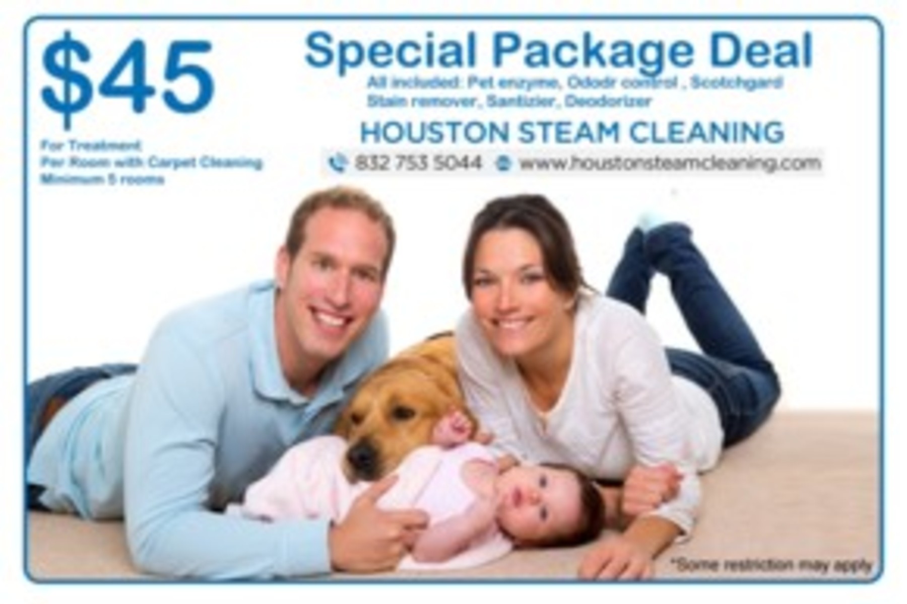 $45 for a Super Clean carpet Package deal